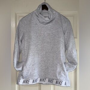 Nike Sweatshirt Womens Size M Dri-Fit Long Sleeve Mock Neck Pullover Gray